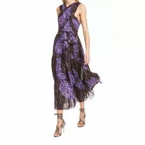 Ulla Johnson Adora Purple and Black Women's Dress